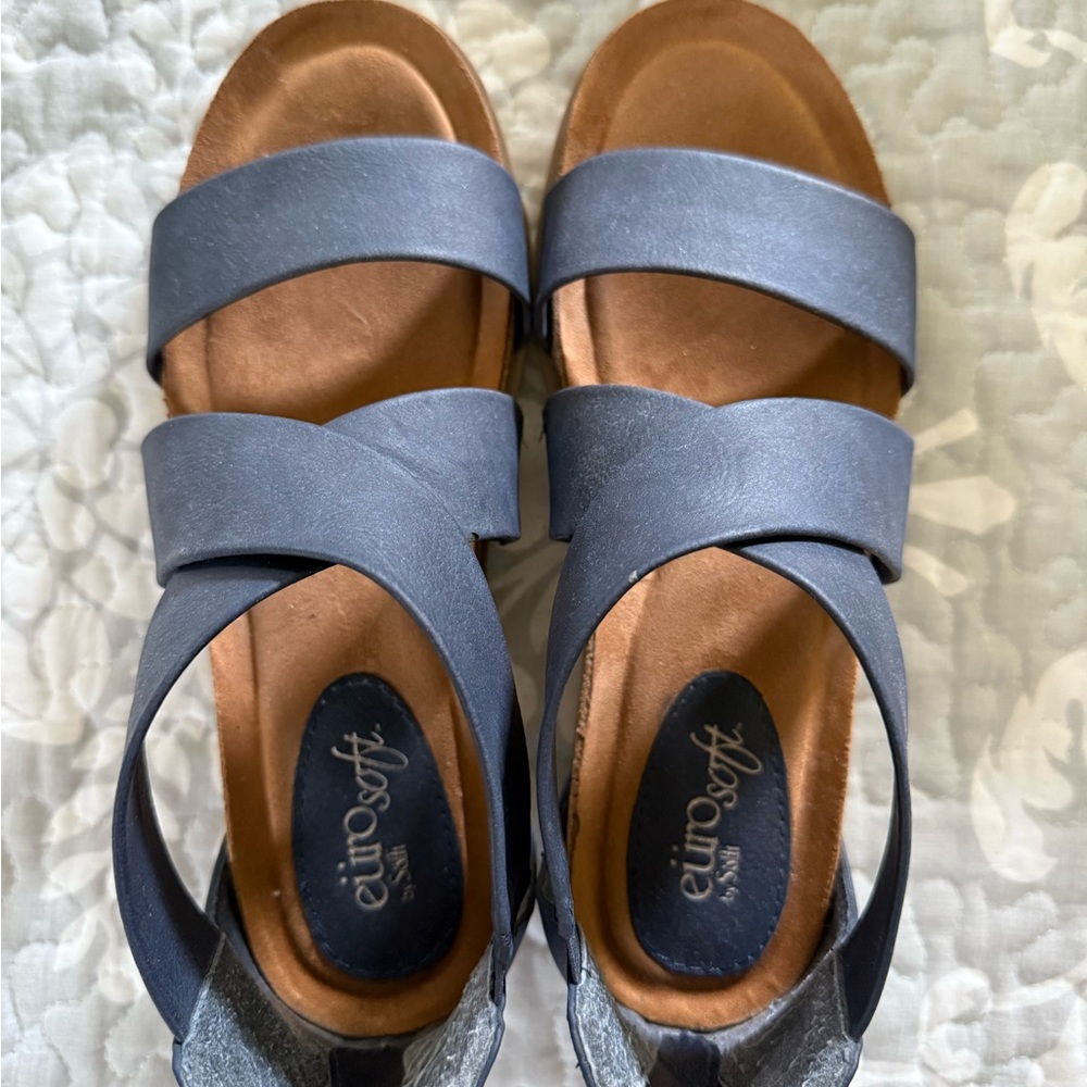 Blue Contemporary Sandals with Cushioned Comfort